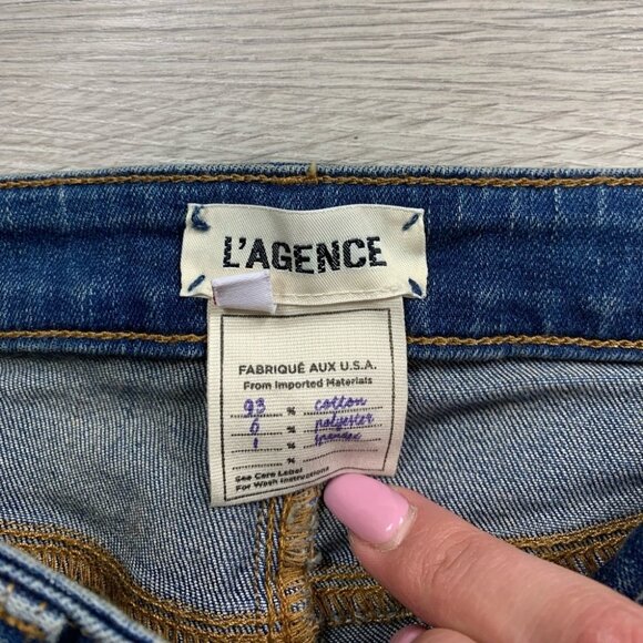 L’AGENCE Tilly Slim Straight Raw Hem Premier Jeans - Picture 9 of 16